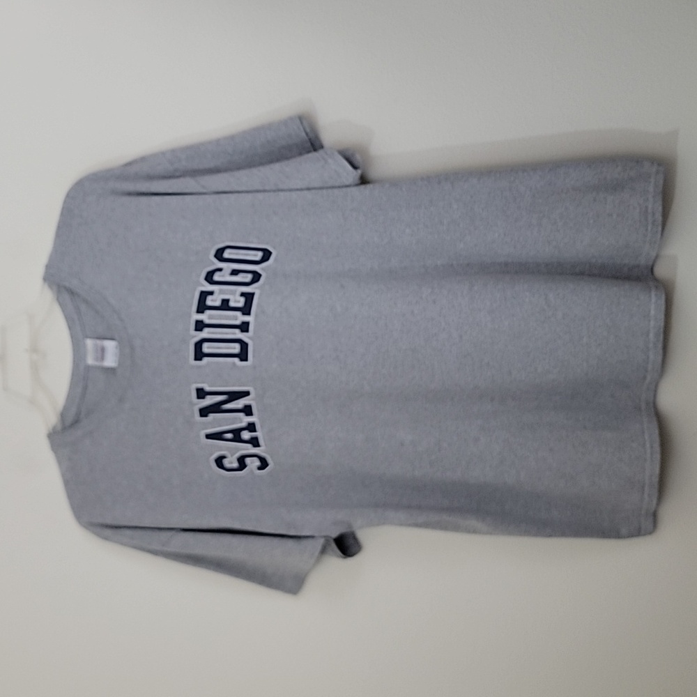 San Diego Gildan Gray & Navy Graphic Short Sleeve T-Shirt 2XL